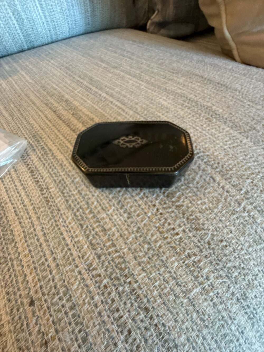 Antique Victorian Papier Mâché Snuff Box Inlay